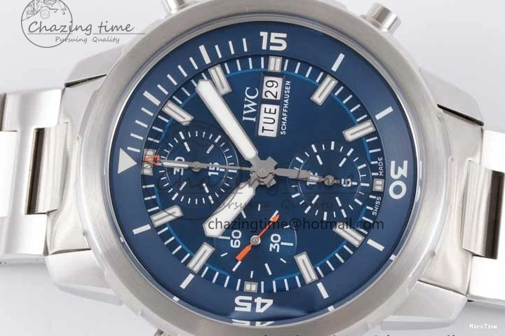 MIROTIME 0123 Aquatimer Chrono SS V6SF 1:1 Best Edition Blue Dial on SS Bracelet A Modern 7032